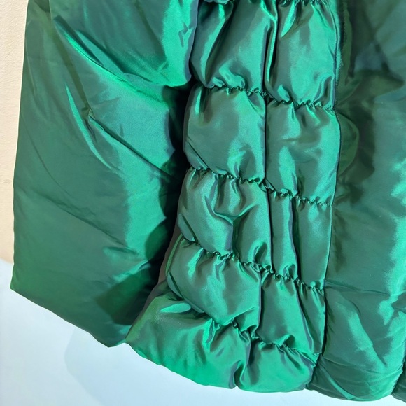 SISSY ME Sz L Puffer Coat Jacket Emerald Green Embroidered Snap Buttons NEW - Picture 5 of 14